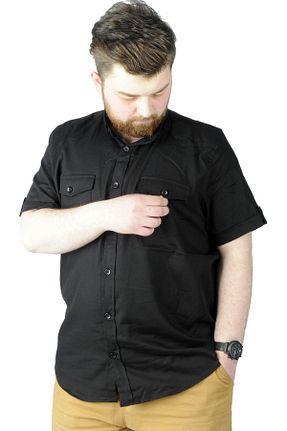 پیراهن سایز بزرگ مشکی مردانه سایز بزرگ Modexl - کد 276143830