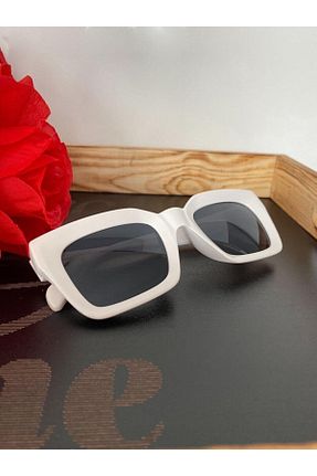 عینک آفتابی سفید زنانه UV400 eleven market - کد 277213186