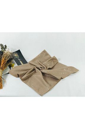 روسری قهوه ای 100 x 100 MOM COLLECTİON - کد 70812511