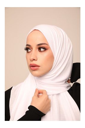 روسری سفید پلی استر Nacar - کد 93148435