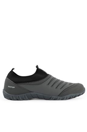 کفش کژوال طوسی مردانه چرم مصنوعی پاشنه کوتاه ( 4 - 1 cm ) پاشنه ساده کد 93665032