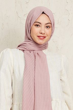 شال صورتی زنانه پنبه ای Helya - کد 278157620