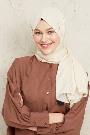 شال قهوه ای زنانه پنبه ای Helya - کد 278448762