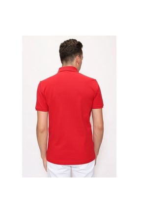 تی شرت قرمز مردانه اسلیم فیت یقه پولو تکی بیسیک کد 277767539