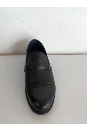 کفش کلاسیک مشکی مردانه چرم طبیعی پاشنه کوتاه ( 4 - 1 cm ) پاشنه ضخیم کد 277956934