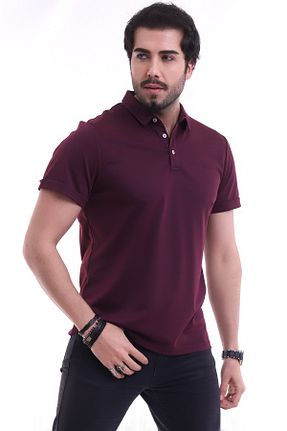 تیشرت زرشکی مردانه رگولار VERDONE - کد 278013390