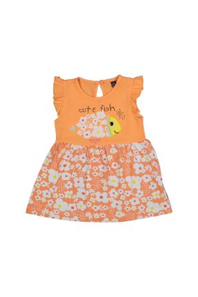 لباس نارنجی بچه گانه بافتنی پنبه (نخی) رگولار کد 277650286