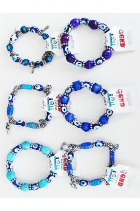 دستبند جواهر آبی زنانه اکریلیک کد 278338152
