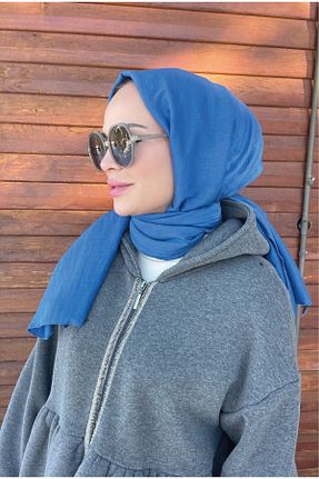 شال آبی زنانه پنبه ای Genel Markalar - کد 278480679