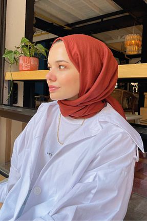 شال نارنجی زنانه پنبه ای Genel Markalar - کد 278484544