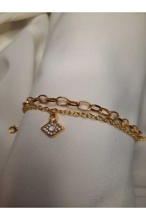 دستبند جواهر طلائی زنانه کد 279269755