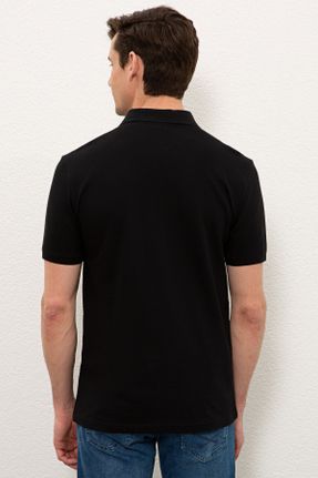 تی شرت مشکی مردانه یقه پولو اسلیم فیت تکی بیسیک کد 279399524
