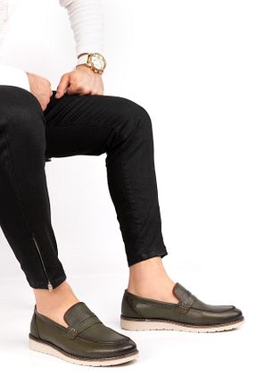 کفش کلاسیک سبز مردانه چرم خالص maximoda - کد 279812923