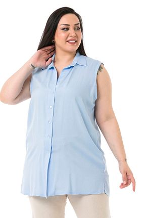 پیراهن سایز بزرگ آبی زنانه سایز بزرگ DISENTIS MODEST - کد 279215919