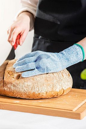 دستکش آبی زنانه نخ متالیک Russet - کد 279131467