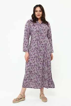 لباس بنفش زنانه بافتنی Nehir tekstil - کد 280732897