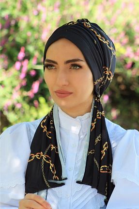 کلاه شنای حجاب مشکی زنانه Amisos Bone Şal Hazır Tesettür Giyim - کد 281719695