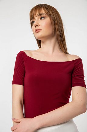 بلوز زرشکی زنانه ساده Laranor - کد 280927730
