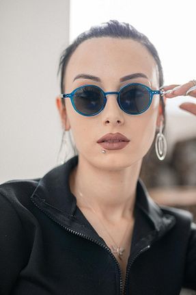 عینک آفتابی آبی زنانه پلاریزه TOMY TİMY - کد 282800251