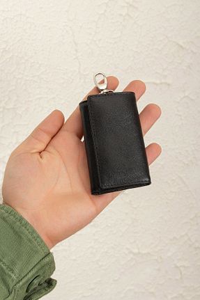 کیف پول مشکی زنانه چرم خالص Fiyaka - کد 283259893