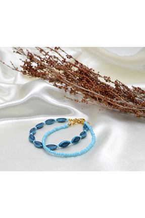خلخال جواهر آبی زنانه Y&M PERLA ACCESSORİES - کد 283303360
