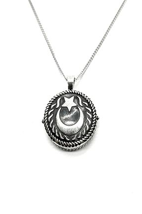 گردنبند نقره مشکی مردانه 925 عیار EbrarTesbihGümüş - کد 40249393