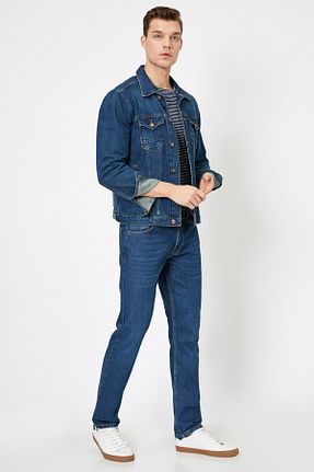 شلوار جین سرمه ای مردانه پاچه لوله تفنگی Koton - کد 36903250