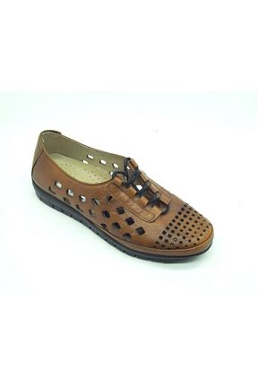 کفش کژوال قهوه ای زنانه چرم خالص PUNTO - کد 40495116