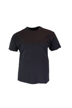 تی شرت مشکی مردانه سایز بزرگ پنبه (نخی) کد 40585595