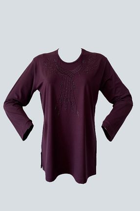 بلوز بنفش زنانه ساده Rüya - کد 40645968