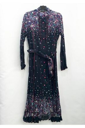 تونیک حجاب سرمه ای زنانه ویسکون YILDIZ - کد 40927271