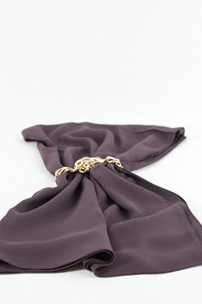 شال بنفش زنانه کرپ Duha Store - کد 41662395