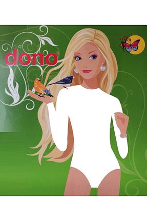 بادی سفید بچه گانه یقه دوچرخه Dono - کد 41835655