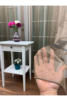 پرده توری قهوه ای ریل دار Esse Home - کد 52594514
