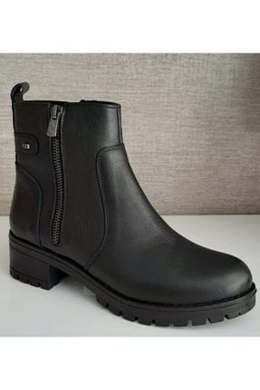 بوت / نیم بوت مشکی زنانه چرم خالص Castle Black - کد 52970207