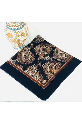روسری سرمه ای 100 x 100 MOM COLLECTİON - کد 71323968