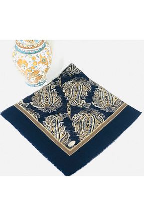 روسری سرمه ای 100 x 100 MOM COLLECTİON - کد 71325010