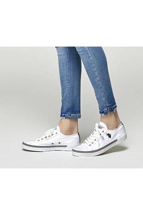 کفش اسنیکر سفید مردانه بند دار U.S. Polo Assn. - کد 71491638