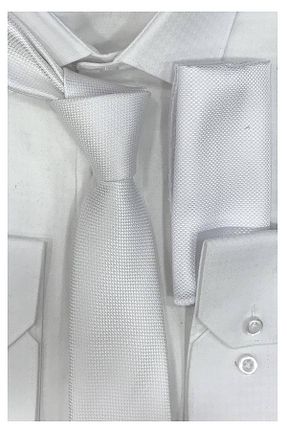 کراوات سفید مردانه پارچه ای Biçeq Collection - کد 71849550