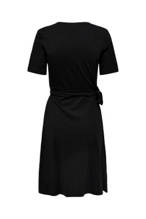 لباس مشکی زنانه بافتنی رگولار آستین-کوتاه کد 282175770