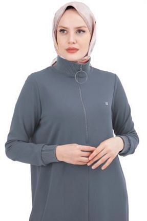 تونیک حجاب طوسی زنانه بافت Armine - کد 199637661