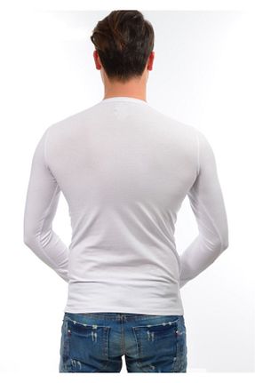 بادی سفید مردانه یقه دوچرخه ModaPlaza - کد 39019885