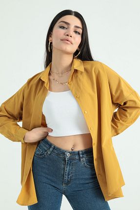 پیراهن زرد زنانه رگولار ModaPlaza - کد 256464526