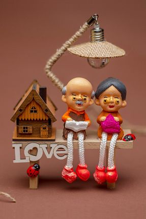 اجسام تزئینی و بیبلو قهوه ای پلی استر RİVRİVHEDİYELİK - کد 283100297