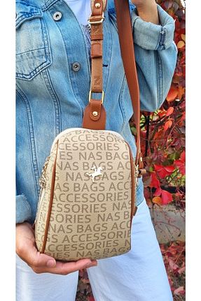 کیف کمری قهوه ای زنانه چرم مصنوعی Nas Bag - کد 214877847