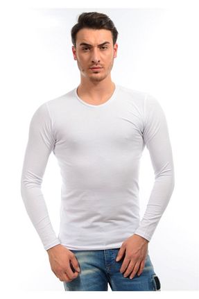 بادی سفید مردانه یقه هفت ModaPlaza - کد 40386421