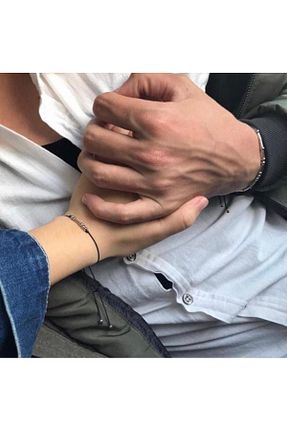 دستبند جواهر مشکی زنانه فلزی En Güzel Hediyelerim - کد 283863809