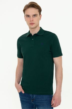 تی شرت سبز مردانه اسلیم فیت یقه پولو تکی کد 283897511