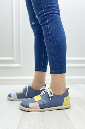 کفش کژوال آبی زنانه چرم خالص Mammamia - کد 284841729