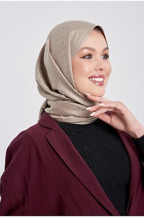 شال قهوه ای زنانه ابریشم Genel Markalar - کد 285351170